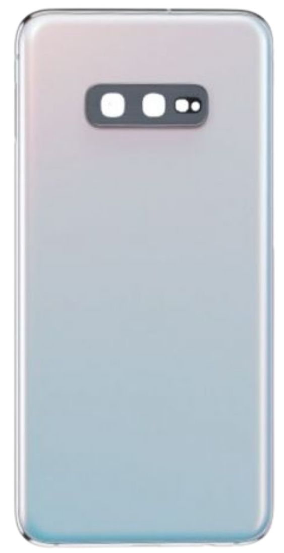 Samsung - S10 Edge-Back Glass With Lens +Adhesive - Prism White