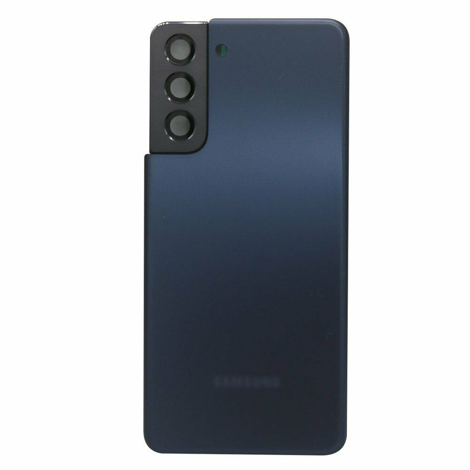 Samsung - Galaxy - S21  - OEM Back Door Glass  with Camera Lens  installed -Black