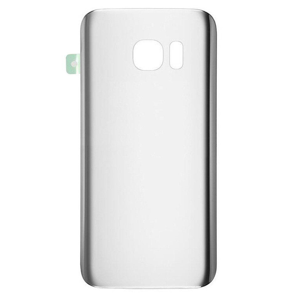 S7 Edge Back Glass With Lens - Silver