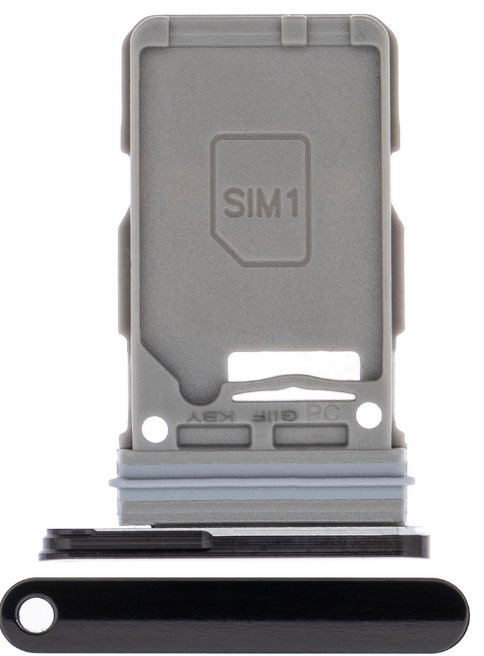Single Sim Card Tray Compatible for Samsung S21 Ultra Black
